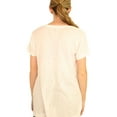 thumbnail image 3 of P.J. Salvage Womens Embroidered Skulls Pajama Sleep T-shirt, Off-White, Small, 3 of 5