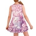 thumbnail image 2 of Yuyamidu Cute Cat Tank Dress Cherry Blossom Girls Sleeveless Dress Size 9-10T Skin Friendly Knee Length Flared Beach Sundress Pink Party Dresses for Kids Girls, 2 of 6