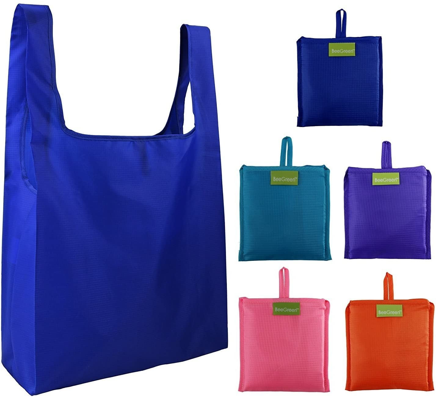 Reusable Eco Nylon Shopping Bag Foldable Handbag Storage Key Chain Tote Pouch 