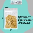 thumbnail image 2 of 2 Mil Hang Hole Clear Plastic Polypropylene Zip Bags - 6 x 6 & (1000 Bags), 2 of 7