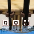 thumbnail image 6 of Rush Creek Creations Rustic Wood Round Spinning 30 Fishing Rod Storage Rack with 360 Degree Swivel Base, 6 of 8