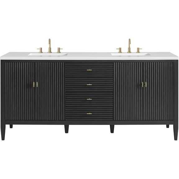 James Martin Vanities 485-V72-M-CBO Myrrin 72" Free Standing Double Basin Hardwood Vanity