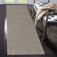thumbnail image 2 of Home Queen Solid Beige Color Custom Size Runner Area Rugs Grey - 2'6" x 34', 2 of 2