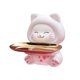 thumbnail image 2 of Bonita estatua de gato con bandeja, plato de dulces, almacenamiento de joyas, organizador de escritorio, escultura de estatuilla de resina para mesa, EstiloC Soledad Porta llaves de estatua de resina, 2 of 10