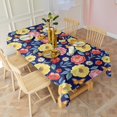 thumbnail image 3 of Pioneer Flower Floral Print Pattern Rectangle Tablecloth 60"x120", Waterproof Polyester Table Cloth, Wipeable Spillproof for Dining Camping Indoor Outdoor, 3 of 6