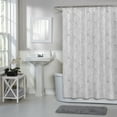 thumbnail image 1 of Hometrends Microfiber Decorative Fabric Shower Curtain in Marble or Butterfly Design, 1 of 5