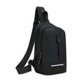 thumbnail image 3 of Bolso pectoral para hombre | Mochila de hombro antirrobo Business con puerto de carga USB - Resistente al agua, transpirable, Gran capacidad, Tira reflectante, Multicompartimento | 31x18x8cm,, 3 of 9