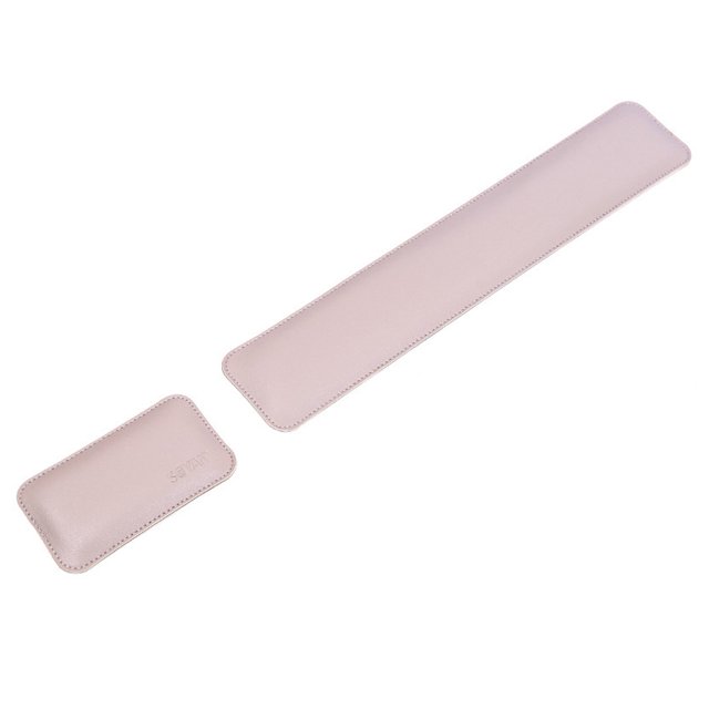 CSChome Mouse Wrist Support Wrist Rest Set Ergonomic Super Soft Double Sided Faux Leather Non-Slip Keyboard Support
