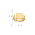 thumbnail image 5 of 14k 8.5x9.0mm Closed Back Signet Ring RS358, 5 of 6