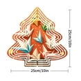 thumbnail image 7 of Metal Hanging Christmas Tree Wind Spinner - Festive Garden Decoration with Colorful Origami Crane Design Perfect for Yard & Patio, 7 of 7