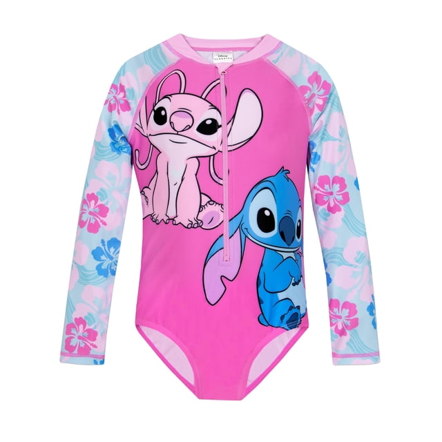 Traje de baño Disney Lilo and Stitch Stitch de manga larga para niñas
