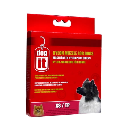 Dogit Nylon Dog Muzzle Black XS4in