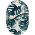 thumbnail image 1 of Unique Loom Blossom Botanical Area Rug 5' 3 x 7' 10 Oval Ivory/Blue, 1 of 1