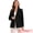 Black-Solid, variant on Women's Plaid Notched Lapel Blazer Jacket XL Red Green