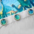 thumbnail image 4 of Feelyou Lake Watercolor Long Neck Dinosaurs Black Out Curtains for Boys Girls, Prehistoric Wildlife Curtains Pack of 2 (42x63 Each), Blue, 4 of 6