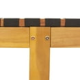 thumbnail image 6 of vidaXL Sun Lounger with Table Black Solid Wood Acacia and Fabric, 6 of 7