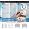 thumbnail image 2 of Ocean Beach Shower Curtain, Sea Starfish Sailboat Bathroom Curtain, Tropical Ocean Theme Blue Sky Shower Curtain Set with 12 Hooks for Bathroom 72Wx84L, 2 of 5