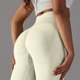 thumbnail image 4 of ZHUGeLI Workout Leggings Women's High Waist Butt-Lifting Elastic Slim Yoga Pants Solid Running Sports Tights, 4 of 5