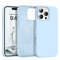 GUAGUA for iPhone 16 Pro Max Case, Compatible with Mag-Safe [Great Grip Feeling] 6.9" Slim Matte Magnetic Shockproof Protective Anti Slip Case for iPhone 16 Pro Max 6.9 inch Soft Light Blue