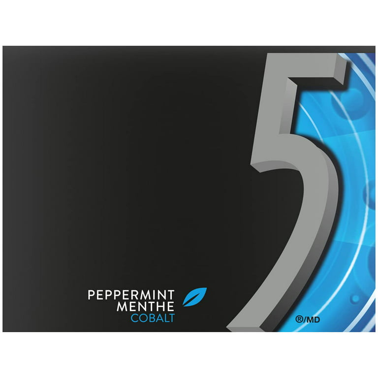5 Sugarfree Gum, Peppermint Cobalt, 3 Pack 3 ea