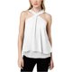thumbnail image 1 of bar III - Camiseta con cuello halter para mujer, color blanco, pequeÃ±a bar III Cabestro, 1 of 1