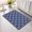 Blue, variant on Red Slate Diamonds Non Slip Bathroom Mat, Abstract Vintage Minimalist Geometric Grid Absorbent Bath Mat Rubber Backed Quick Dry Doormat Fit Under Door for Bathtub Shower Sink Kitchen 16"x24"