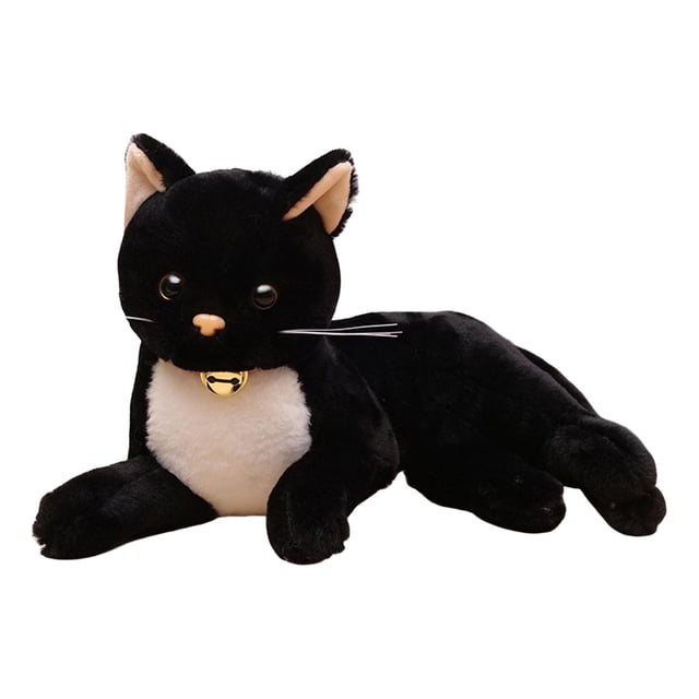 Animales de Peluche Sunnimix Gatos de Peluche Realistas Negro 29cm