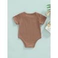 thumbnail image 4 of Baby Romper Short Sleeve Lettering Printing Pattern Round Neck Jumpsuit Bodysuit Outfit, 4 of 8