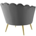 thumbnail image 3 of Modway Admire Scalloped Edge Performance Velvet Accent Lounge Arm Chair in Gray, 3 of 3