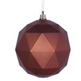 thumbnail image 1 of Vickerman M177588DM 8 in. Copper Matte Geometric Christmas Ornament Ball, 1 of 2