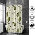 thumbnail image 4 of FREEAMG Shower Curtain Bath Curtains Half Avocado Bathroom Waterproof Machine Washable Fabric Decor Shower Curtains for Bathroom, 60x72 inch, 4 of 6