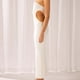 thumbnail image 4 of Vestido Largo Sin Tirantes Vestido largo ajustado para mujer Vestido de verano ahuecado Traje de calle (Blanco S) Kuymtek para Mujer Blanco T S, 4 of 6