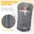 thumbnail image 3 of Orzbow Upgraded Warm Bunting Bag Universal, Stroller Sleeping Bag, Waterproof Toddler Footmuff(Grey), 3 of 8