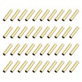 thumbnail image 1 of Unique Bargains 40Pack 4x22mm Metal Shoelace Tips Column Shoelace Repair Cords End Tips Gold, 1 of 6