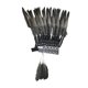 thumbnail image 5 of El tocado de plumas indio estadounidense los papeles de tocado interpretan la diadema para la fiesta del show show Negro gris, 5 of 8