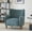 Aqua Blue, variant on Christopher Knight Home Velvet Upholstered Mid Century Modern Accent Arm Chair with Wingback, Dark Brown