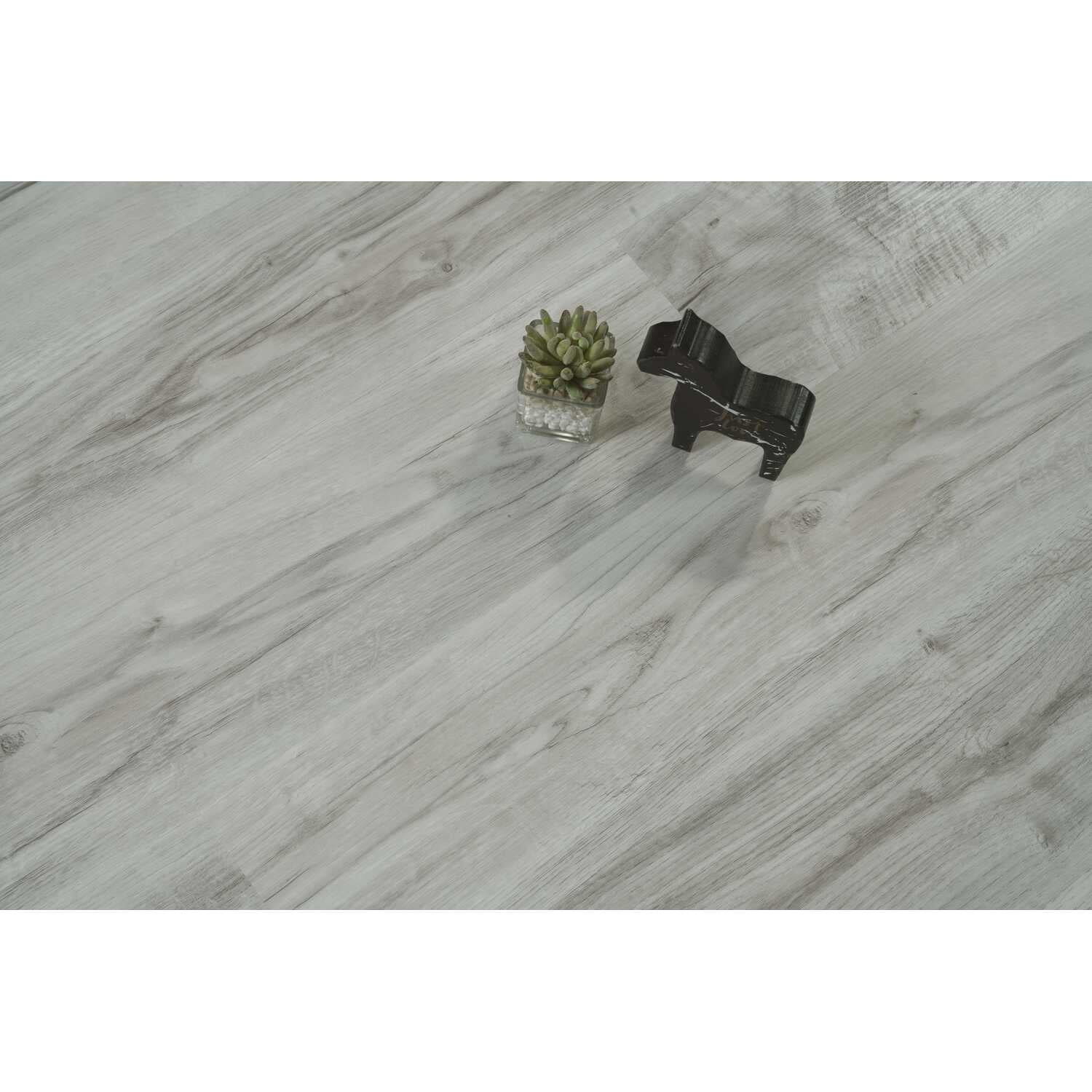 Elegant Kitchen & Bath LVFGRY02-7-7-V2 7 x 48 x 7 mm 20 Mil Luxury Vinyl Flooring, Weathered Grey