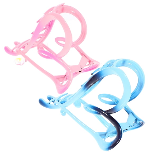 ORDDIART 2Pcs Heart Claw Clips Assorted Color for Versatile Hairstyles for Women Valentine's Day