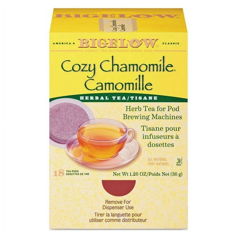 Cozy Chamomile Herbal Tea Pods, 1.90 oz, 18/Box Cozy Chamomile Herbal Tea Pods, 1.90 oz, 18/Box