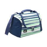 Built All Day Insulated Lunch Bag in Blue Green Stripes - Walmart.com