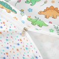 thumbnail image 4 of Homewish Cartoon Dino Twin Duvet Cover,Cute Floral Twin Bedding,White,Colorful Stars Reversible,2pcs,1 Duvet Cover and 1 Pillowcase, 4 of 6