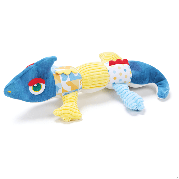 Squeaky Dog Toys Stuffed Plush Pet Toy, Eliminates Boredom for Small Medium Breed, Chewing and Playing Tug of War to Keep Them Busy ( Blue Chameleon)