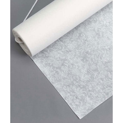100ft long White Aisle Runner Floral  Print 36'' wide Disposable Polyester 30m 