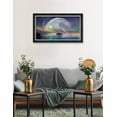 thumbnail image 2 of DECORARTS - Northern Lights Over Full Moon. Giclee Print on Acid Free Cotton Canvas Matching with Solid Wood Black Silver Frame. Total Size: W 33.25" x H 19.25", 2 of 5