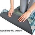 thumbnail image 3 of Blue Pioneer Flower Hot Yoga Mat Towel Non Slip for Hot Yoga - Quick-Drying Yoga Mat Cover with 4 Corner Pockets with Travel Bag - Hot Yoga Towel Non Slip Grip Moisture Wicking Sweat 70"x26", 3 of 6