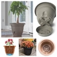 thumbnail image 5 of Bloem Lucca Self Watering Planter W/ Saucer 15.25 x 12.5 Plastic Round Pebble Stone Beige, 5 of 6