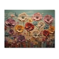 thumbnail image 3 of Designart "Pink Dandelion pasture Melody I" Floral Print on Natural Pine Wood, 3 of 5