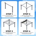 thumbnail image 7 of Danolapsi Outdoor Pergola 10 x 10ft Aluminum Pergola, Outdoor Shelter Modern Design with Adjustable Roof Sun Shade Pavilion Grape Trellis Grill Gazebo for Gardens, Patios, Garden Yard, Poolside, Deck, 7 of 7