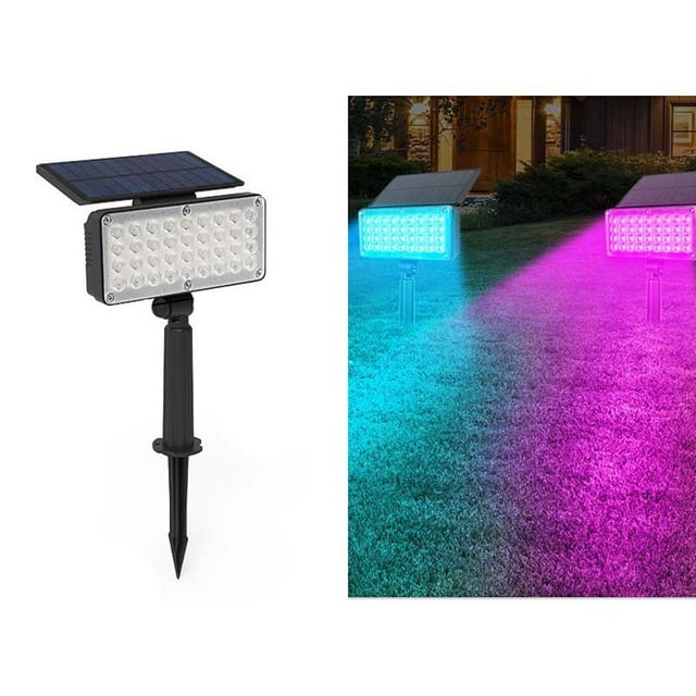 Aplique Solar de Pared para Exterior de 36 Led Yzc240424002 | Lámpara Solar de Jardín Impermeable Ip65 con Cabezal Ajustable 180° | Brillo de 299 Lm, Sensor de Luz con Encendido y Apagado Automático