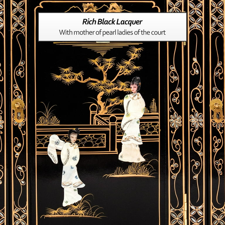 Red Lantern Black Lacquer Sideboard - Royal Ladies - Walmart.com